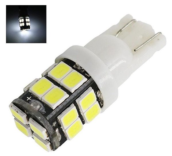 LAMPADA T10 20 LED W5W BRANCO 12V