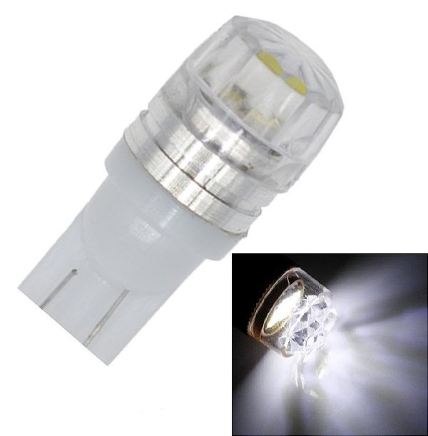 LAMPADA T10 2 LED ESTRELADA W5W BRANCO 12V