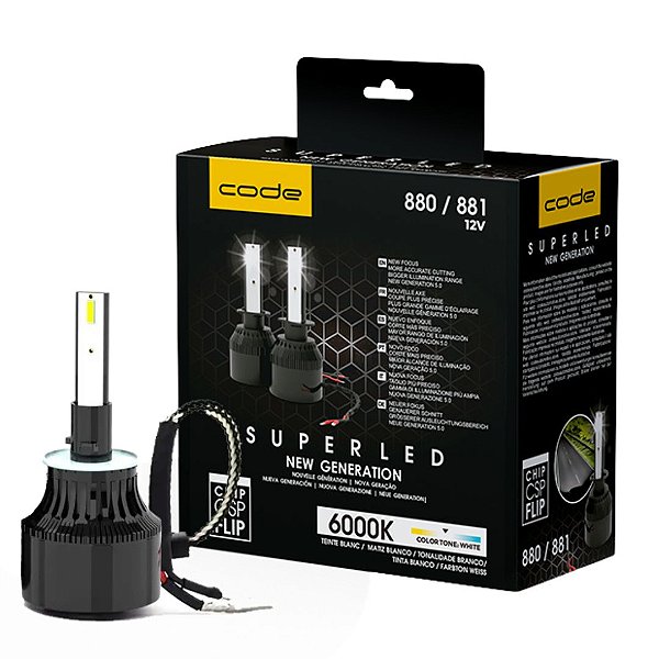 KIT LAMPADAS SUPER LED 881 CODE 6000K