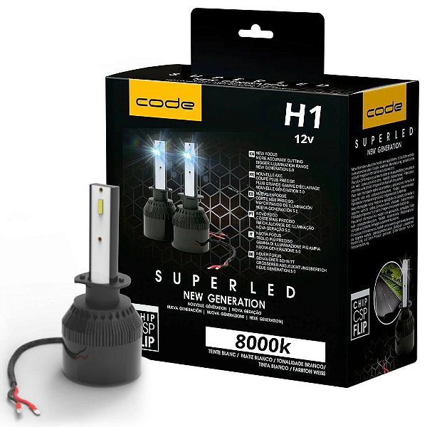 KIT LAMPADAS SUPER LED H1 CODE 8000K
