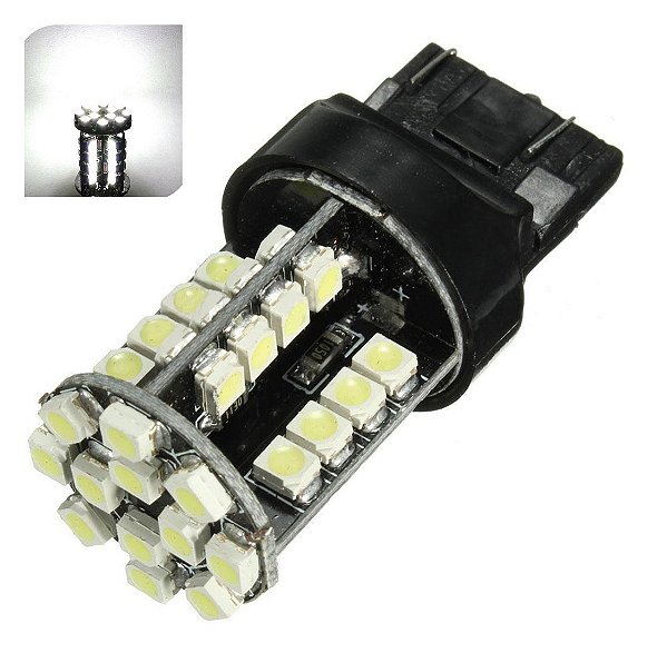 LAMPADA T20 CAMBUS 44 LED 1 2 POLO 7440 7443 W21W BRANCO 12V
