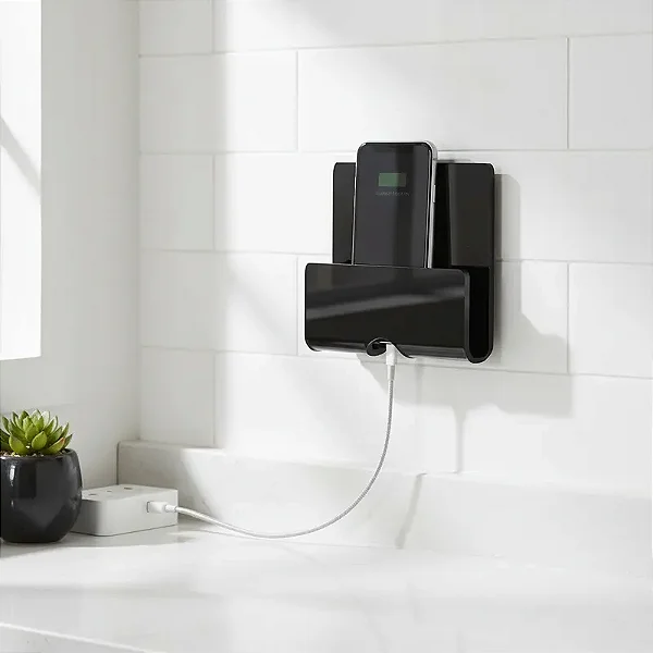 Suporte De Carregamento Para Celular Em Acrílico Preto