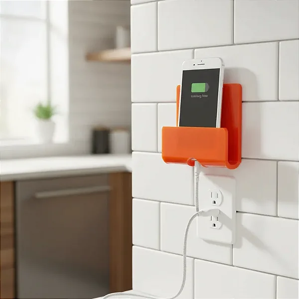 Suporte De Carregamento Para Celular Em Acrílico Vermelho