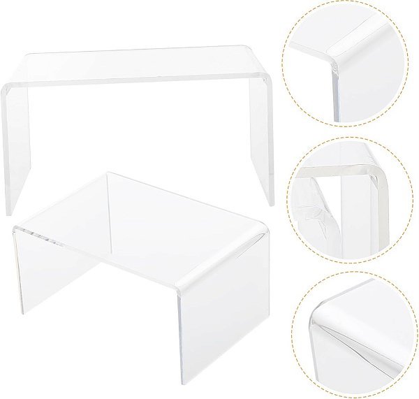 Suporte de Vitrine para Calçados (P/M/G) em Acrílico 4mm
