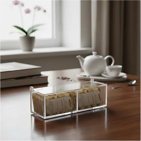 Caixa Para Sachês De Açúcar E Adoçante Em Acrílico