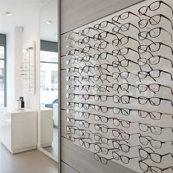 Painel Expositor para Óculos em Acrílico 120x100 cm 112 Posições - Consulte Frete!