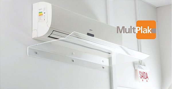 Defletor em Acrílico Cristal para Ar-Condicionado Split 7.000 à 12.000 Btus