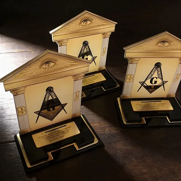 Troféu Templo Maçônico Personalizado
