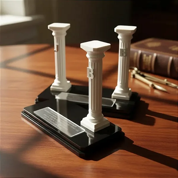 Troféu Colunas - Com Personalização