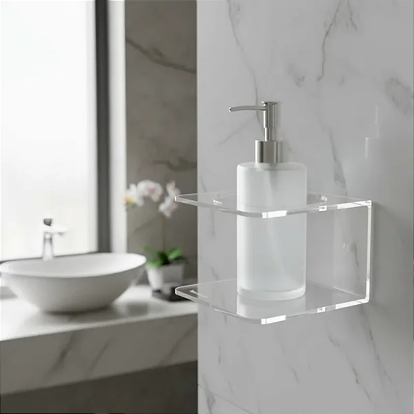 Suporte em Acrílico para Álcool Gel