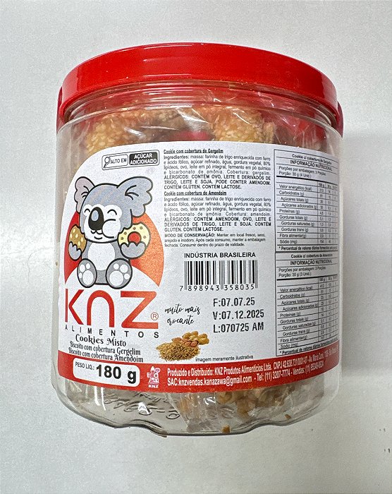 POTE COOKIES MISTO AMENDOIM E GERGELIM KANAZAWA - 180g