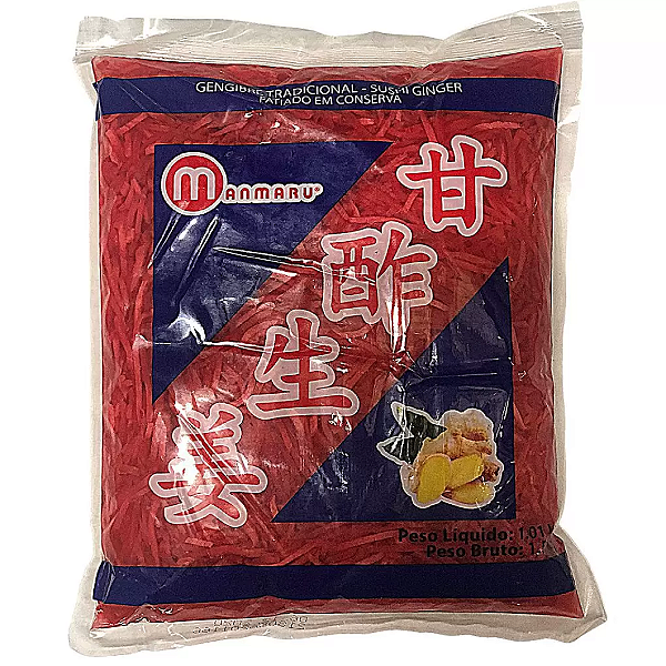 CONSERVA DE GENGIBRE VERMELHO PALITO - 1 KG (DRENADO)
