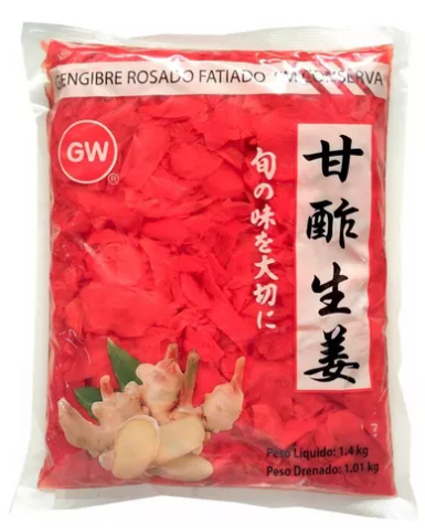 CONSERVA DE GENGIBRE VERMELHO - 1 KG (DRENADO)