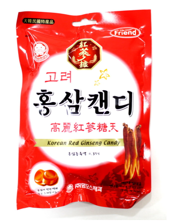 BALA KOREANA SABOR GINSENG VERMELHO - 80g