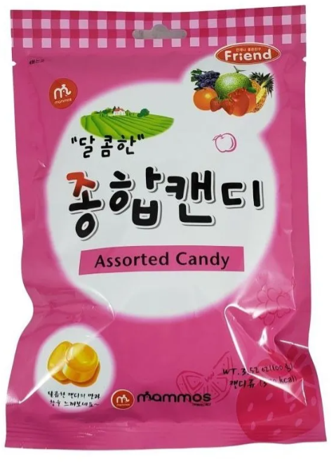 BALA KOREANA FRUTAS SORTIDAS - 80g