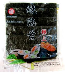 ALGA MARINHA YAKINORI PARA SUSHI E TEMAKI 50 FOLHAS - 140g