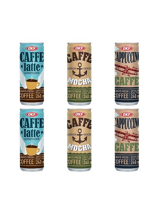 CAFÉ COM LEITE - CAFÉ MOCHA PREMIUM - CAFÉ CAPPUCCINO OKF - 240ML