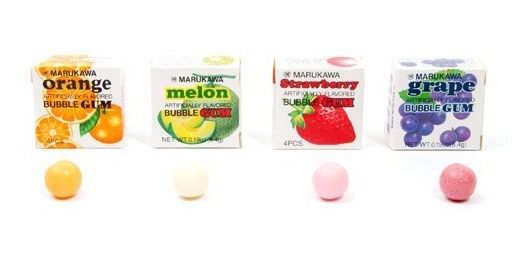CHICLETE MARUKAWA FUSEN GUM SABORES LARANJA, UVA, MORANGO E MELÃO - 5,4g