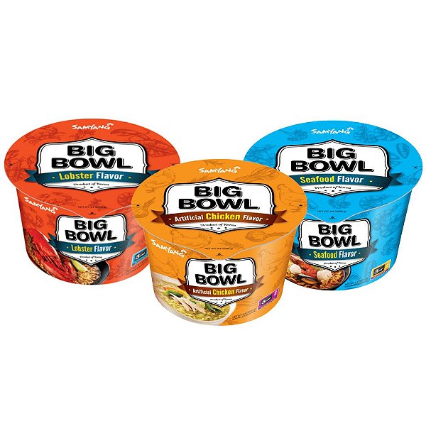LAMEN COREANO COPO BIG BOWL SABOR SEAFOOD, LAGOSTA E FRANGO SAMYANG - 95g