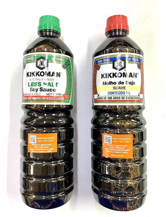 MOLHO DE SOJA SHOYU IMPORTADO KIKKOMAN SOY SAUCE E 43% MENOS SAL - 1L