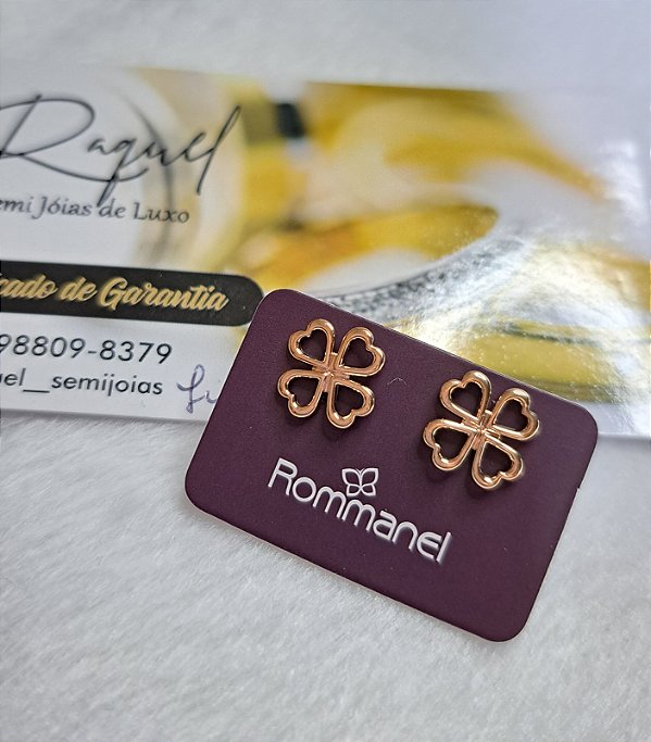 Anel Folheado a Ouro 18 k, Trevo de Quatro Folhas