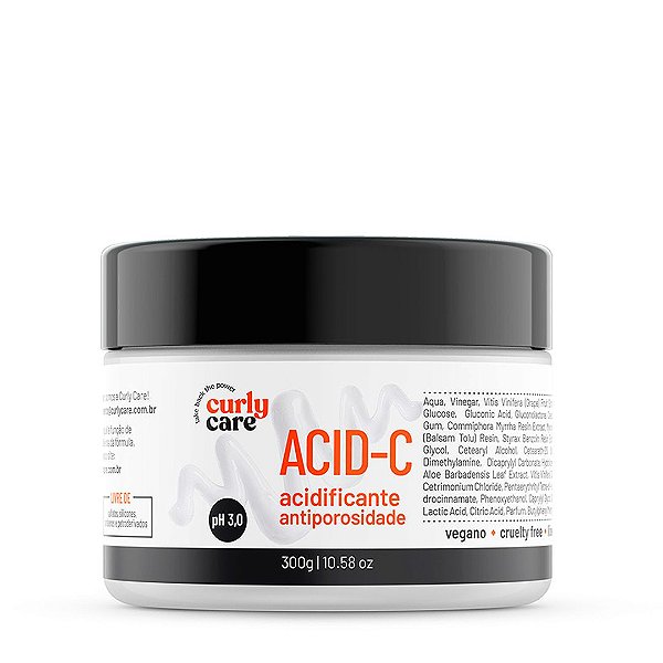 Máscara Acidificante Acid-C Antiporosidade 300ml - Curly Care