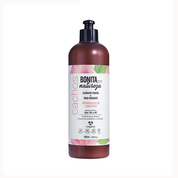 Ativador de Cachos 3 e 4 Rosa Mosqueta 500ml - Bonita por Natureza