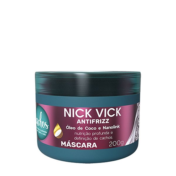 Máscara Cachos Antifrizz 200g Nick Vick