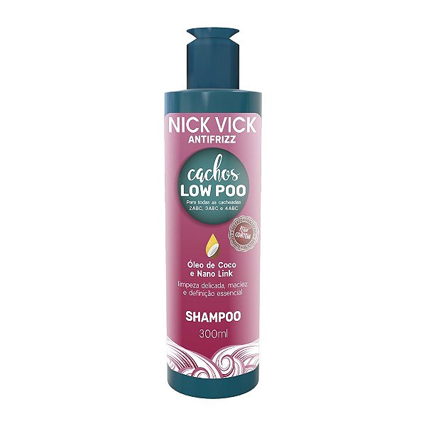 Shampoo Cachos Low Poo Nick Vick Antifrizz 300ml