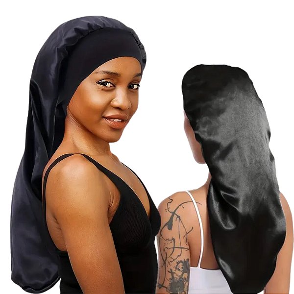 Pai Touca De Cetim Longa Faixa Antifrizz