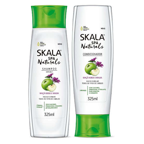Skala Spa Naturals (shampoo e condiconador) - Maça Verde e Malva