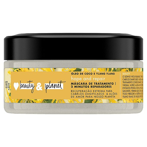 Máscara Óleo de Coco e Ylang Ylang 190g - Love, Beauty e Planet