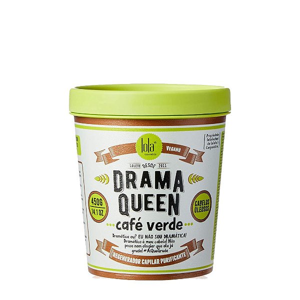 Máscara Café Verde Drama Queen Cabelos Oleosos 450g - Lola Cosmetics