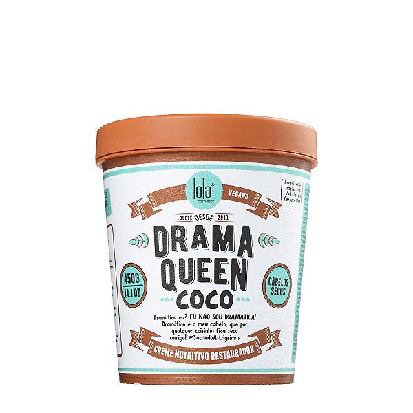 Máscara Coco Drama Queen Cabelos Secos 230g - Lola Cosmetics