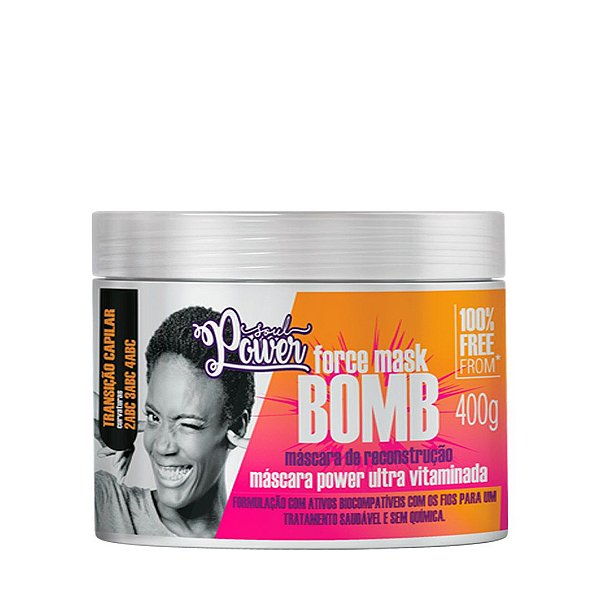 Mascara Bomb Force Reconstrução 400g Soul Power