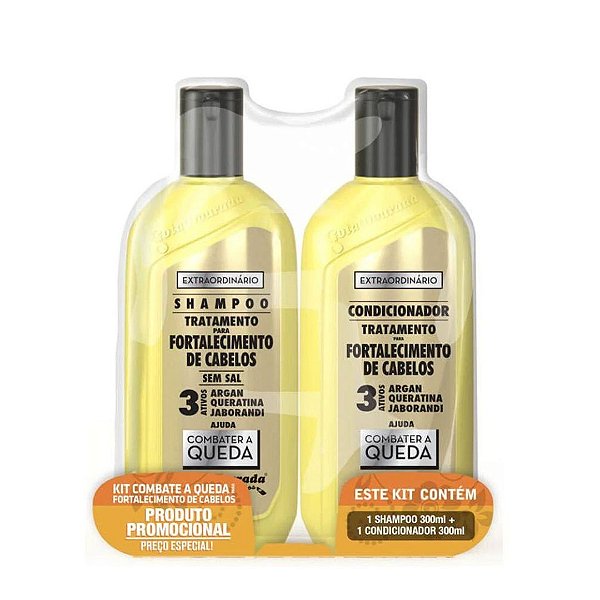 Shampoo e Condicionador Extraordinário Combate Queda 300ml - Gota Dourada