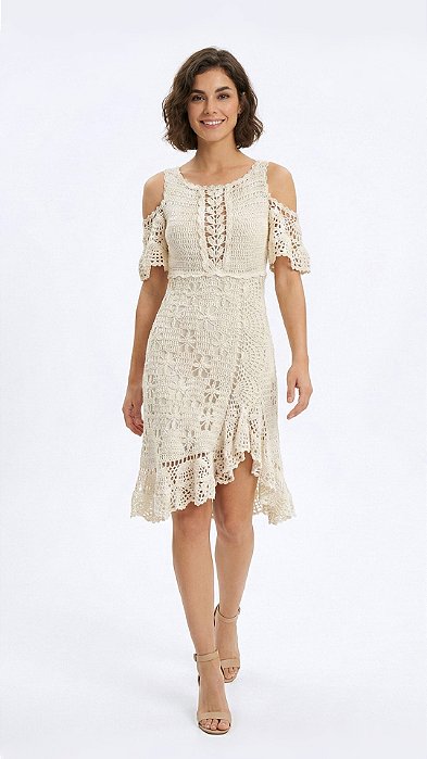Vestido De Crochê Off White!