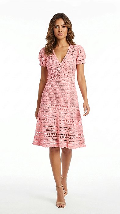 Vestido de Crochê Midi, Estilo Princesa, Exclusividade Krafiti!