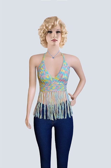 Cropped De Crochê Tie Dye!