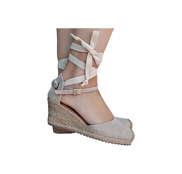 ESPADRILLE ANABELA IVI AMÊNDOA SALTO 5,5 CM