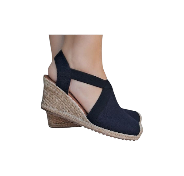 ESPADRILLE ANABELA SALOMÉ PRETO SALTO 5,5 CM
