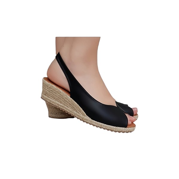 ESPADRILLE BALI SLIM PRETO SALTO 3,5 CM