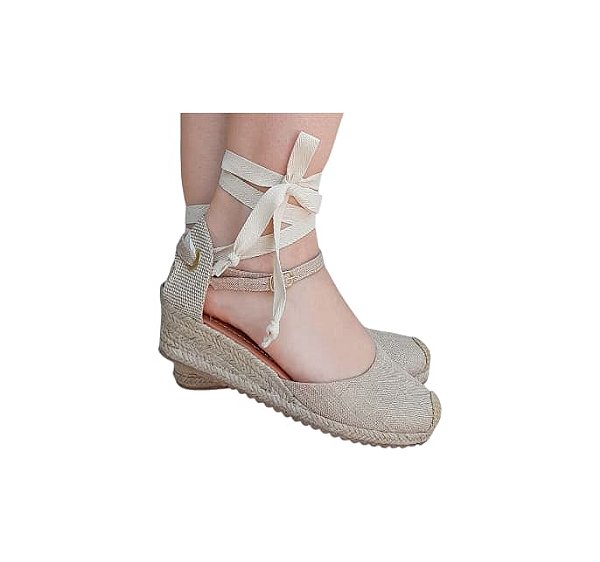 ESPADRILLE IVI AMÊNDOA SALTO 3,5 CM