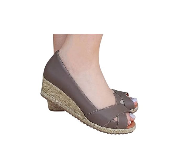 ESPADRILLE CAPRI TAUPE SALTO 3,5 CM