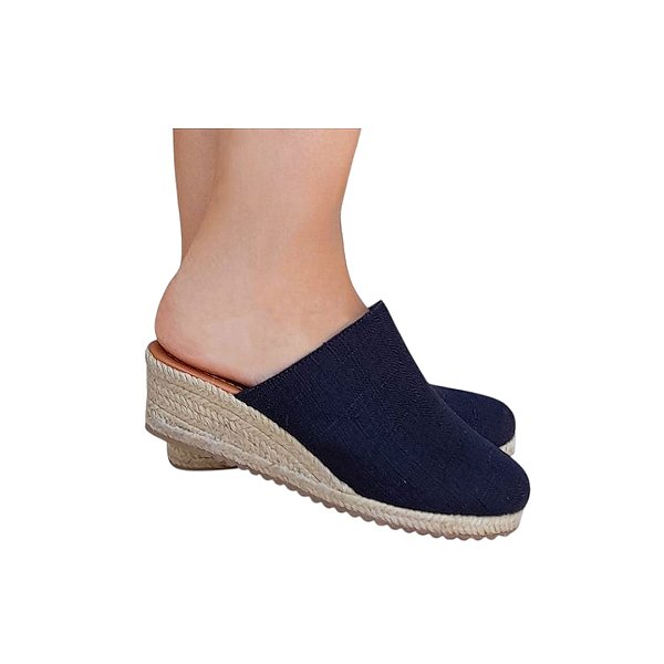 ESPADRILLE MULE CLASSIC PRETO SALTO 3,5 CM