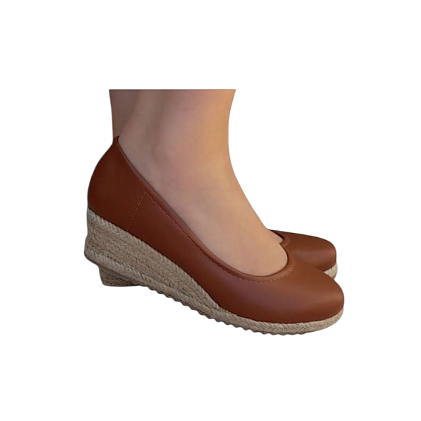 ESPADRILLE SCARPIN CARAMELO SALTO 3,5 CM
