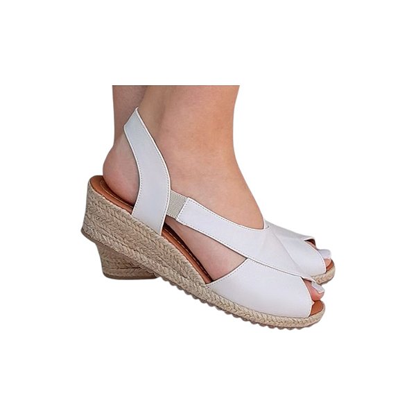 SANDÁLIA ATENAS OFF WHITE SALTO 3,5 CM