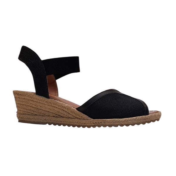 ESPADRILLE SANTORINI PRETO 3,5 CM