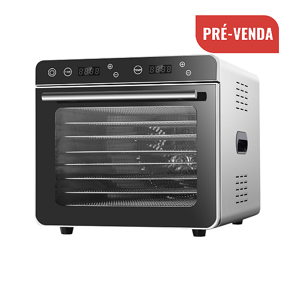 PRÉ-VENDA 2026 - PREVISÃO 09/02/2026: Desidratador Industrial Alimentos 700W Frugal 8 Bandejas / Teflon Timer
