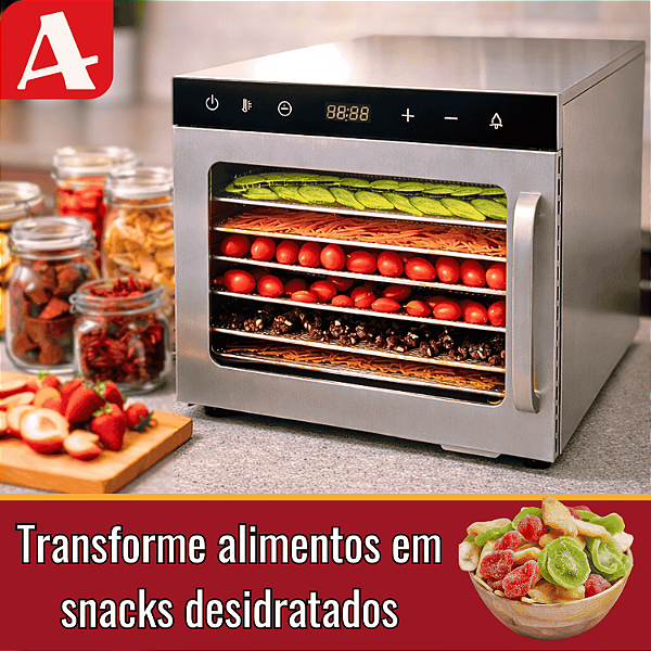 Desidratador Industrial Alimentos 500W 6 Bandejas / Teflon Timer